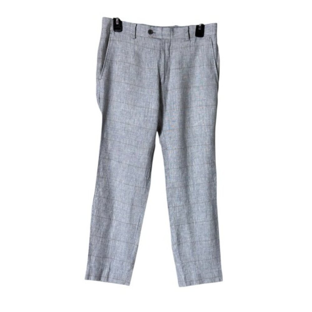 Bar III Mens Linen Slim Fit Pants Size 29 Preppy Grey Beachy Wedding Summer